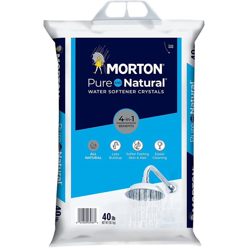 Morton Pure and Natural Water Softener Crystals, 40-pound bag Free Shipping