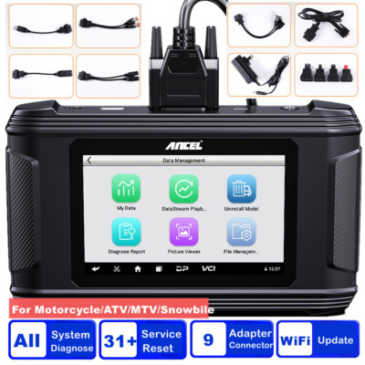 OBD ATV UTV Motorcycle Diagnostic Tool Full System Scan OBD2 Scanner Code Reader