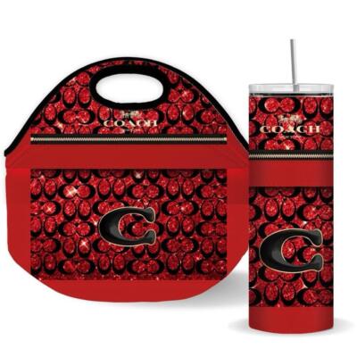 20oz tumbler with matching lunch tote