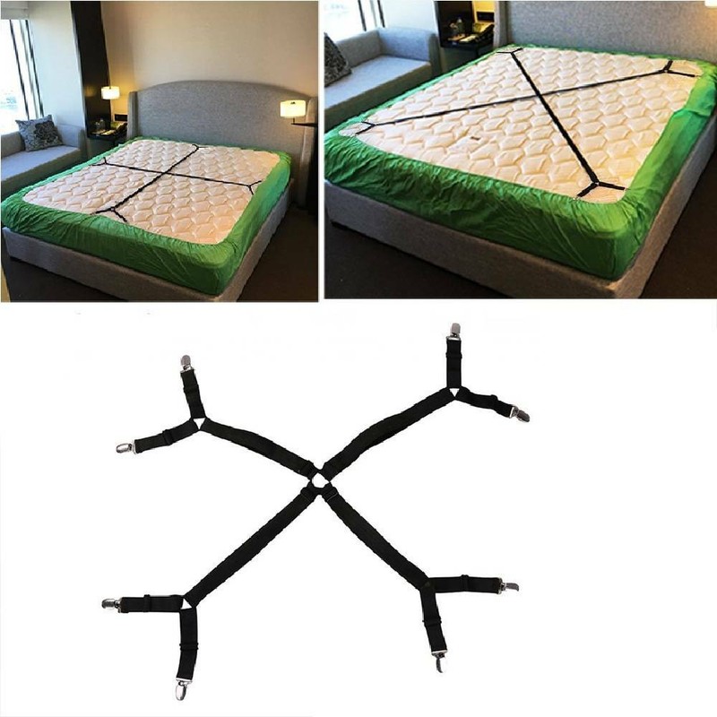 Bedsheet Tensioner Bed Cloth Spanner Adjustable 8 Clips Clamps Bedsheet Clamping Clip