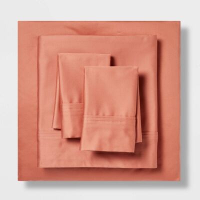 400 Thread Count Solid Performance Sheet Set - Threshold