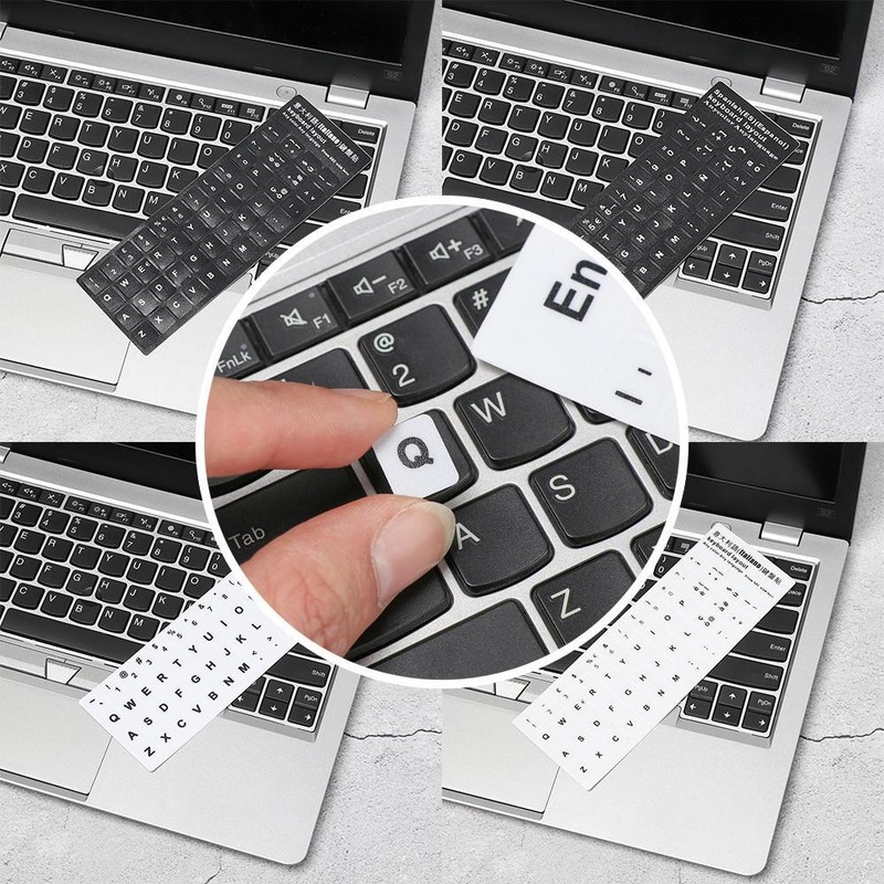 English Arabic Spanish Russian Letter Keyboard Stickers Alphabet Layout