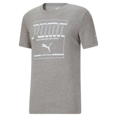 

Футболка мужская серая повседневная Puma Graphic Classic 846985-03, Grey, Puma Graphic Classic Tee