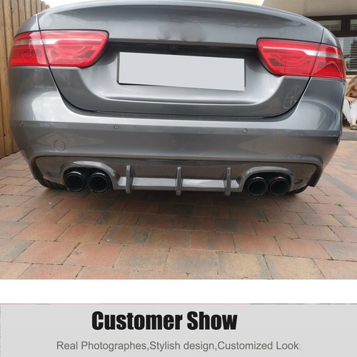 Fit For Jaguar XE Sedan 2015-2017 Carbon Fiber Rear Bumper Diffuser Spoiler Lip