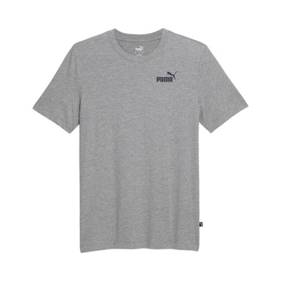 Футболка с круглым вырезом и коротким рукавом с логотипом Puma Essentials No1, мужские серые повседневные топы 67