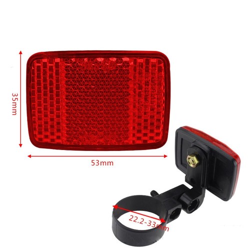 Bike Front Rear Warning Bicycle Handlebar Mount Safe Reflector Red US