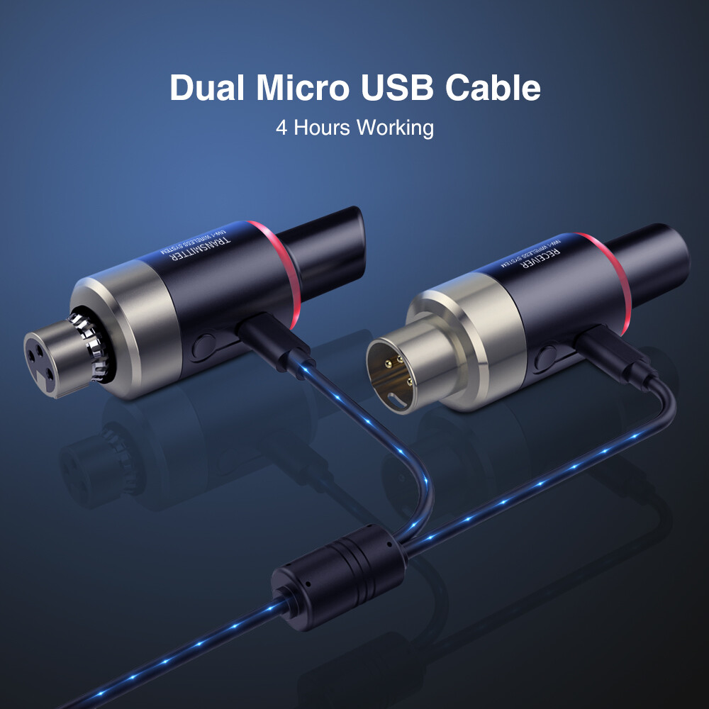 LEKATO MW-1 5.8GHz Wireless Microphone System Plug On XLR