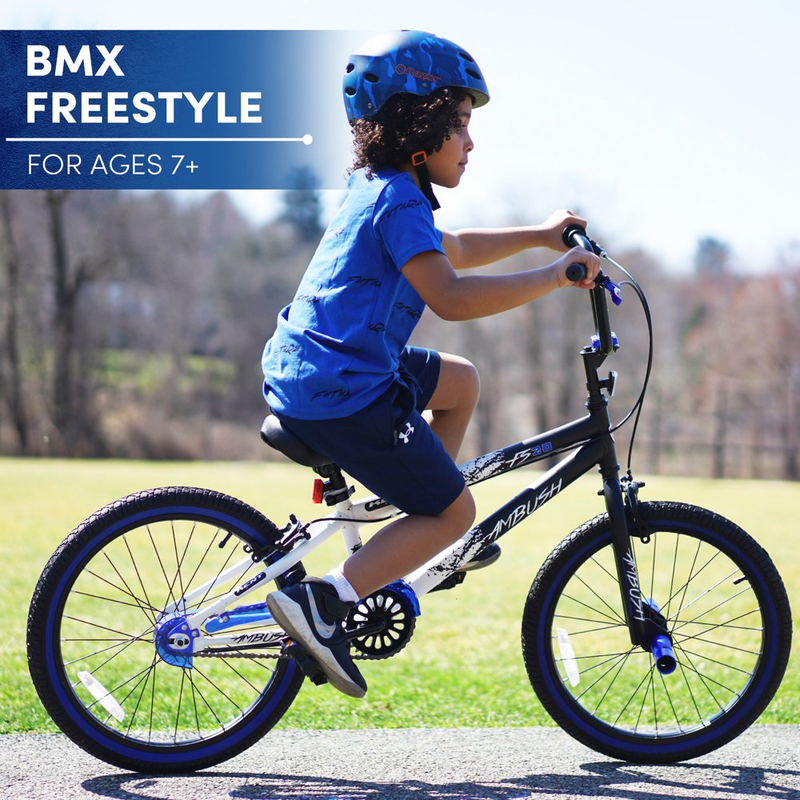 BOYS KIDS BIKE 20-Inch Wheels BMX Bicycle Black/Blue