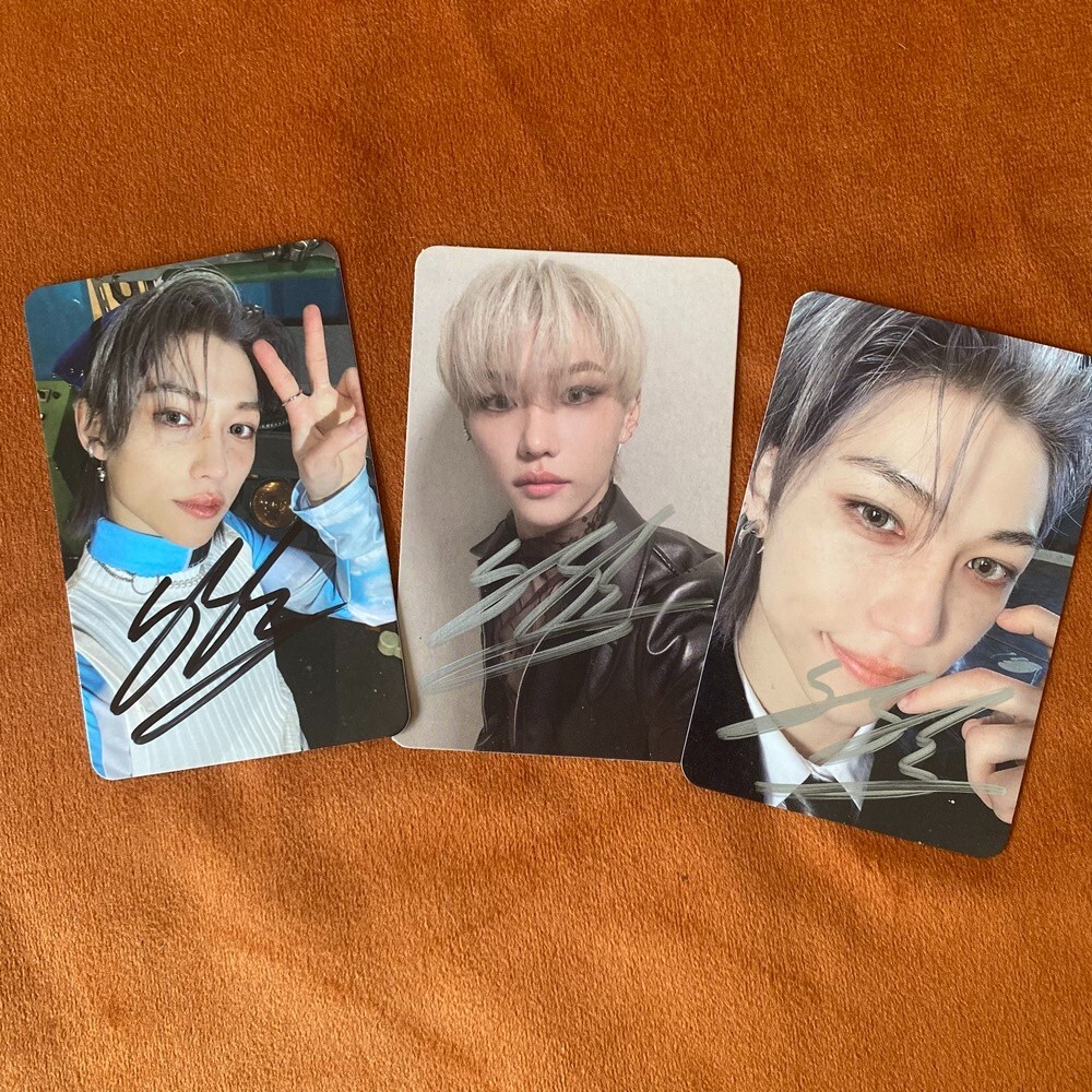 Stray Kids FELIX Felix Photo Card Autographed Signed K-POP Collection 3 inch A