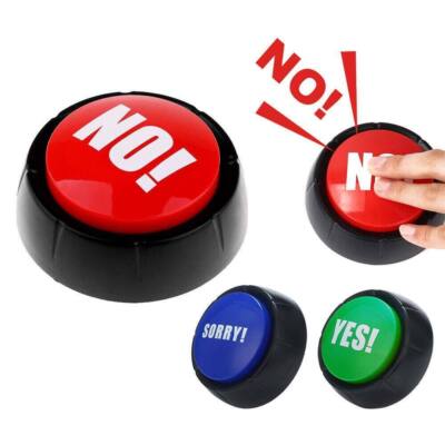 Bullshit No Sorry Yes Sound Talking Button Home Party Funny Gag Toy AU