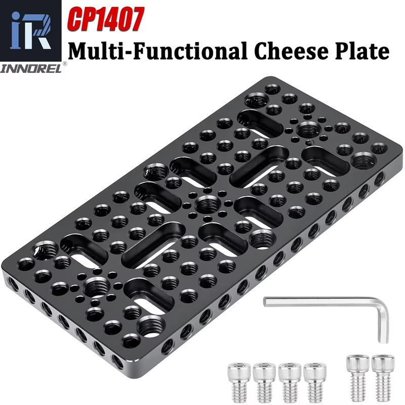 CP1407 Multi-Functional Cheese Plate 14x7cm with ARRI Locating Holes 1/4" & 3/8"
