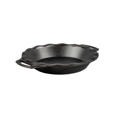 Lodge Pie Baking Pan 9.5'' Cast Iron Dual Handles Pre-seasoned Broiler Oven Safe