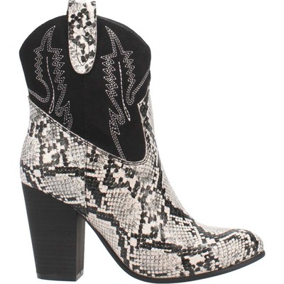

Code West Slayer Snake Round Toe Cowboy Boots Womens Black Casual Boots CW169-, Черный, Code West Slayer Snake Round Toe Cowboy Booties