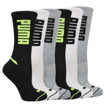 

Puma 6Pack HalfTerry Crew Socks Мужские носки размера  85918601, Grey