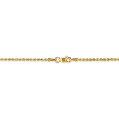 Pre-owned Skyjewelers Real 14k Yellow Gold 1.50mm Regular Rope Chain; 14 Inch; Lobster Clasp