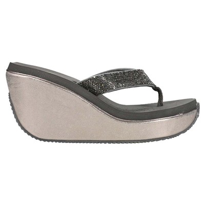 

Женские серые повседневные сандалии на танкетке Volatile Glimpse Diamonte со стразами PV1, Grey, Volatile Glimpse Diamonte Rhinestone Wedge Thong