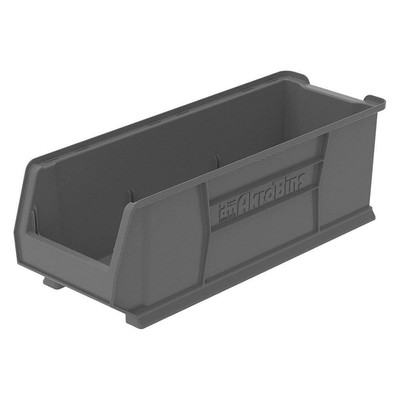 AKRO-MILS 30292GREY Super Size Bin,Gray,Plastic,10 in 45MV79