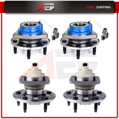 4 Front + Rear Wheel Hub Bearing Assembly Fits Buick Lesabre 2000-2005 Pontiac