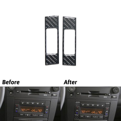 For Cadillac CTS 2003-2007 Vinyl Carbon Fiber Center Console Control Panel Cover