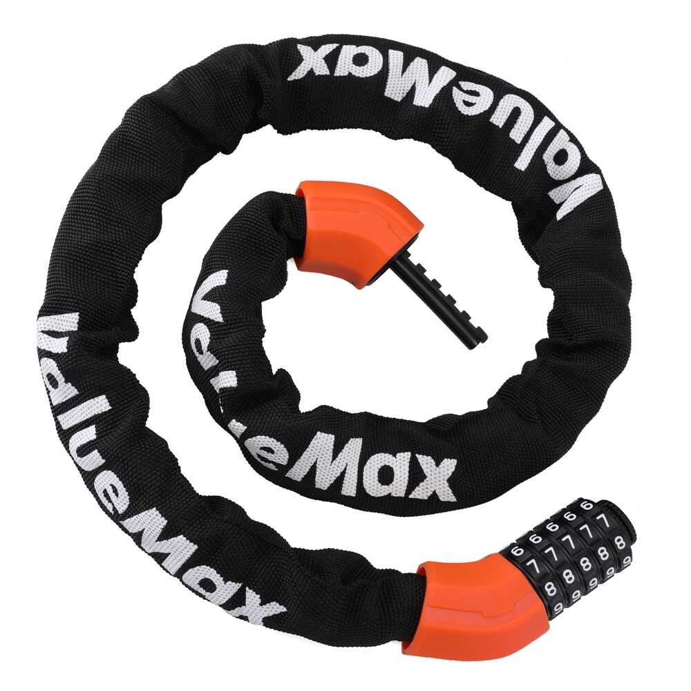 3.2FT Bike Chain Lock Heavy Duty Anti Theft Security Chain Lock 5-Digit Code NEW