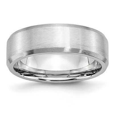 Chisel Cobalt Beveled Edge Satin 7mm Band S:9