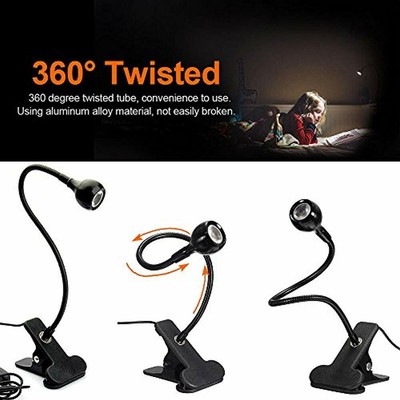 Reading Light/Led Clip On Light/Light Color Changeable, USB Rechargeable, Eye -