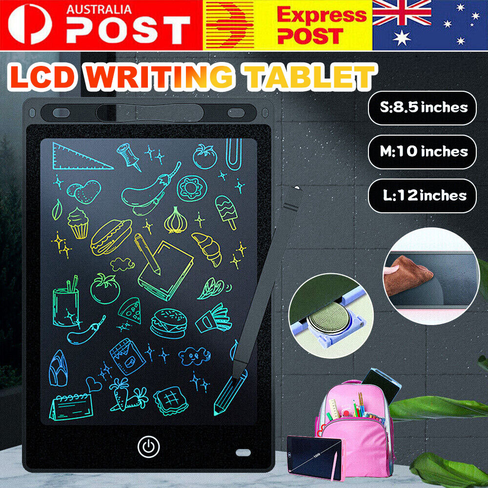 LCD Writing Tablet Drawing Board Handwriting Pad KIDS Colorful 8.5