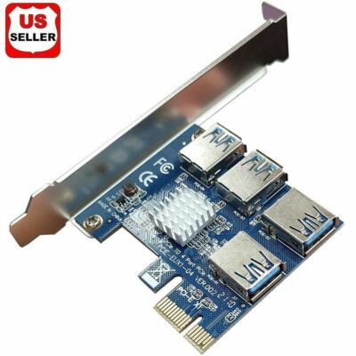 PCIe 1 to 4 PCI express 16X slots Riser Card PCI-E 1X to External 4 PCI-e Slot