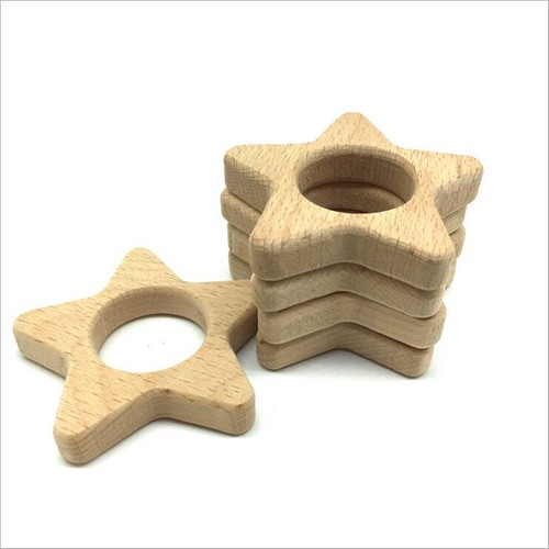 wooden teether shapes