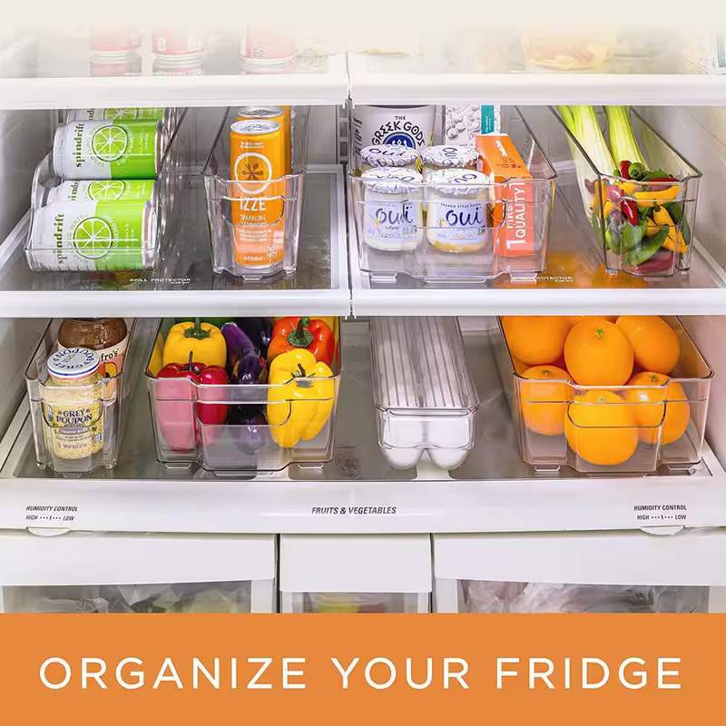Sorbus Clear Storage Bins Fridge Organizer Pantry Storage Container 10 Pack