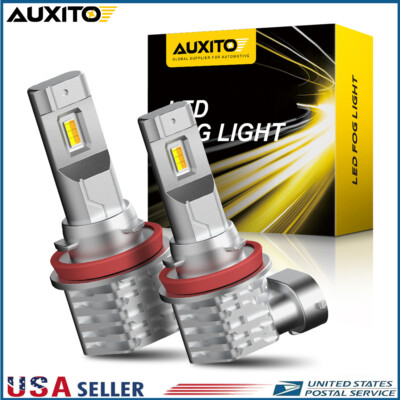 AUXITO H11 H8 White Yellow LED Fog Light Bulbs Dual Color Switchback Bright DR E