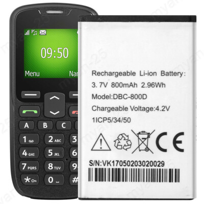 Replacement Battery DBC-800D For Doro PhoneEasy 500 506 508 510 6520 6030 800mAh