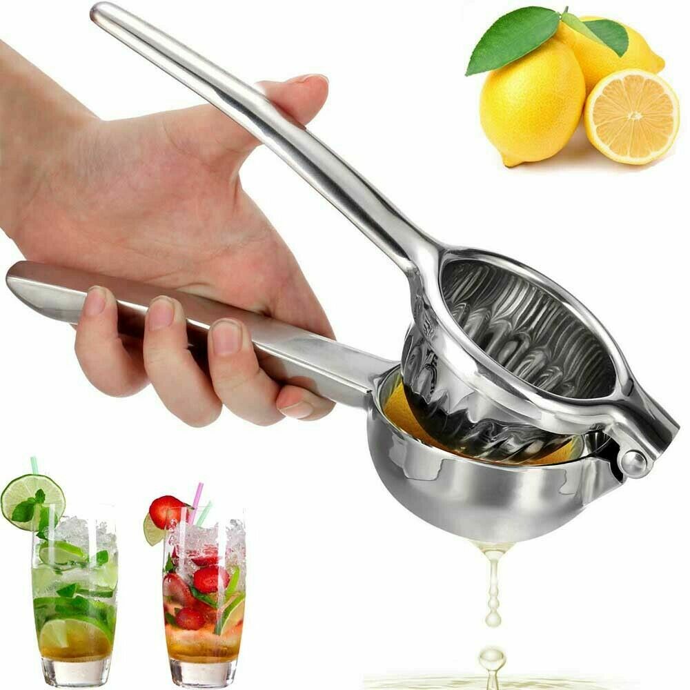 Lemon Squeezer Stainless Steel Manual Juicer Citrus Press Large Bow