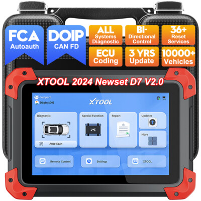 XTOOL D7 V2.0 Car Bidirectional Scanenr All System Diagnostic Tool FCA Autoauth