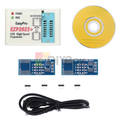 EZP2023 High-Speed USB SPI Programmer + 15 Adapters For 24 25 93 95 EEPROM US
