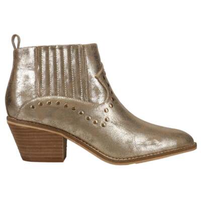 

Corkys On Fleek Metallic Zippered Booties Womens Gold Casual Boots 80-9992-GOLD, Золотой, Corkys On Fleek Metallic Zippered Booties