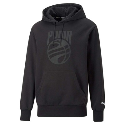 

Puma Posterize Graphic Pullover Hoodie Mens Black Casual Outerwear 53633701, Черный