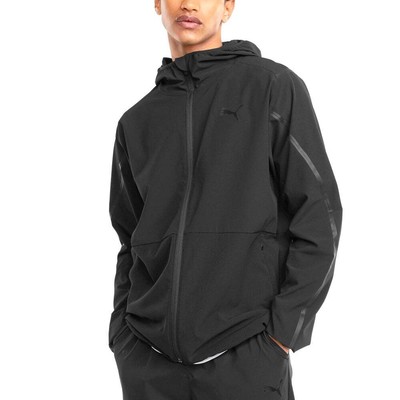 

Puma Train Woven Ultra Full Zip Jacket Mens Black Coats Куртки Верхняя одежда 520875, Черный, Puma Train Woven Ultra Full Zip Jacket
