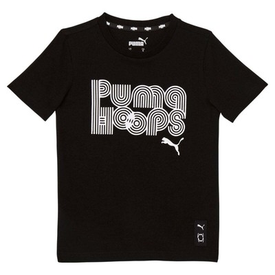 

Футболка Puma Retro Flair с круглым вырезом и короткими рукавами для мальчиков, размер , повседневные топы 8, Черный, Puma Retro Flair Crew Neck Short Sleeve T-Shirt Youth