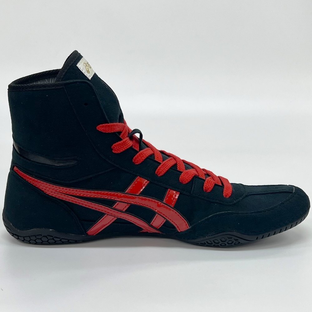 Pre-owned Asics 1083a001  Wrestling Boxing Shoes Black×red×black Ex-eo Successor Us7.5-11.5
