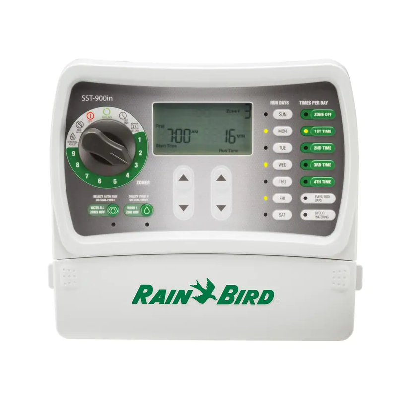 Rain Bird Irrigation Timer 9-Station Indoor Simple-To-Set Seasonal Adjustments