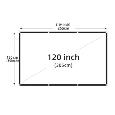High-Density Portable Projector Screen 60-150'' Home Outdoor Camping 3D HD 16:9