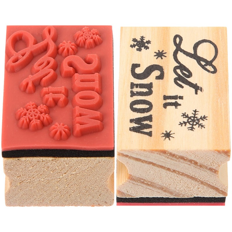  2 Pcs Weihnachts-Schneeflocke-Stempel Spielzeugstempel Dekorationsstempel