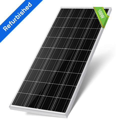 ECO-WORTHY 100W Watt 12V Mono Solar Panel PV for Home RV Certified Refurbished