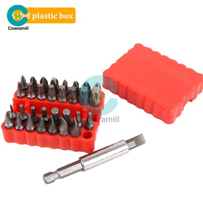 Security Tamper Proof Bit Set 33pc Hex Star Spanner Tri Wing Screwdriver Bits US