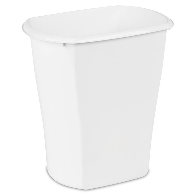 Contemporary Design – Sterilite 3 Gallon Trash Can, Ideal for Any Decor, White