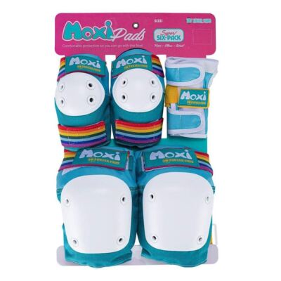 187 Killer Pads - Moxi Jade Super Six Pack - Adult Knee Elbow & Wrist Safety Gea