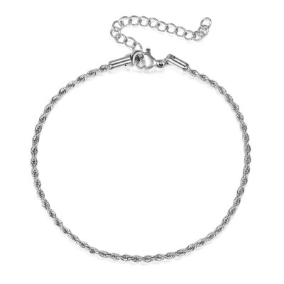 2/3/4/5mm Rope Chain Bracelet or Necklace For Men Women Stainless Steel Link
