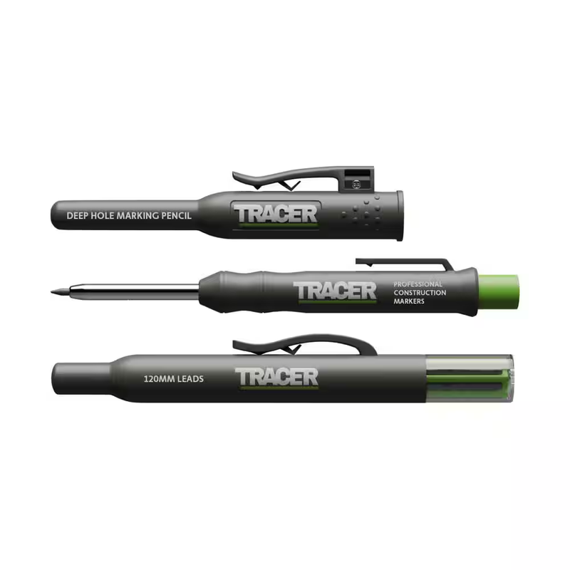 Tracer Construction Pencil Deep Hole Mechanical Set 5.7in Lead Holster Sharpener