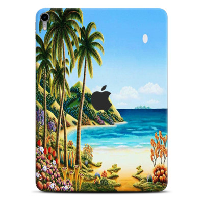 Skins Decal Wrap for Apple iPad Pro 11 2018 Beach Water Palm Trees